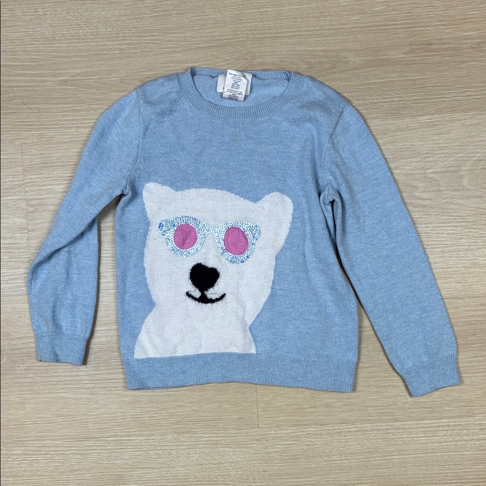 Crewcuts Light Blue Polar Bear Sweater 4/5